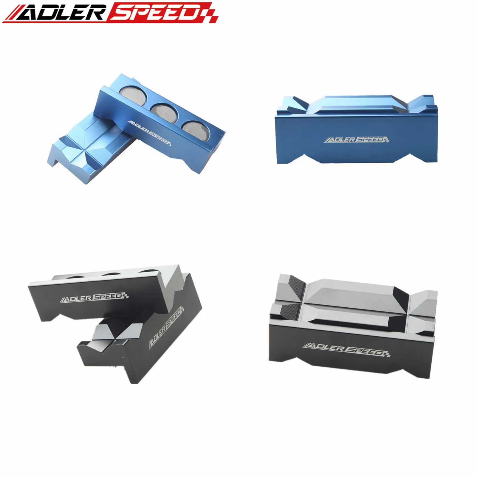 Aluminum Vise Jaws Pads, Magnetic Reversible AN Fitting Vice Jaw Covers, Vise Jaw Protective Inserts for Any Metal Bench Vice