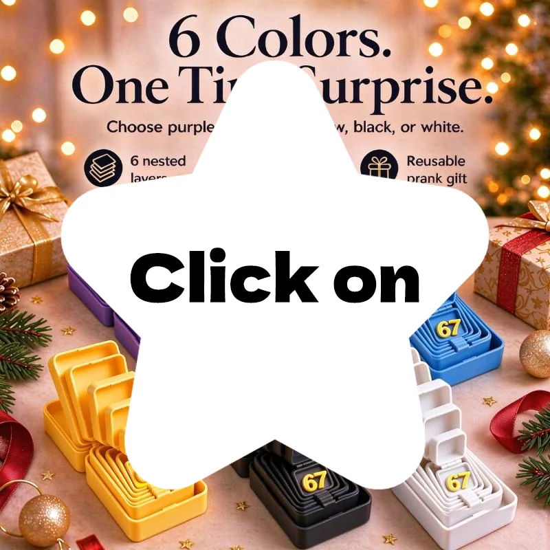 6Pcs 6 Layer Reusable Nested Gift Box Set Multi Layer Prank Surprise Box With Built In Number 67 For Friend Supply For Daily Us