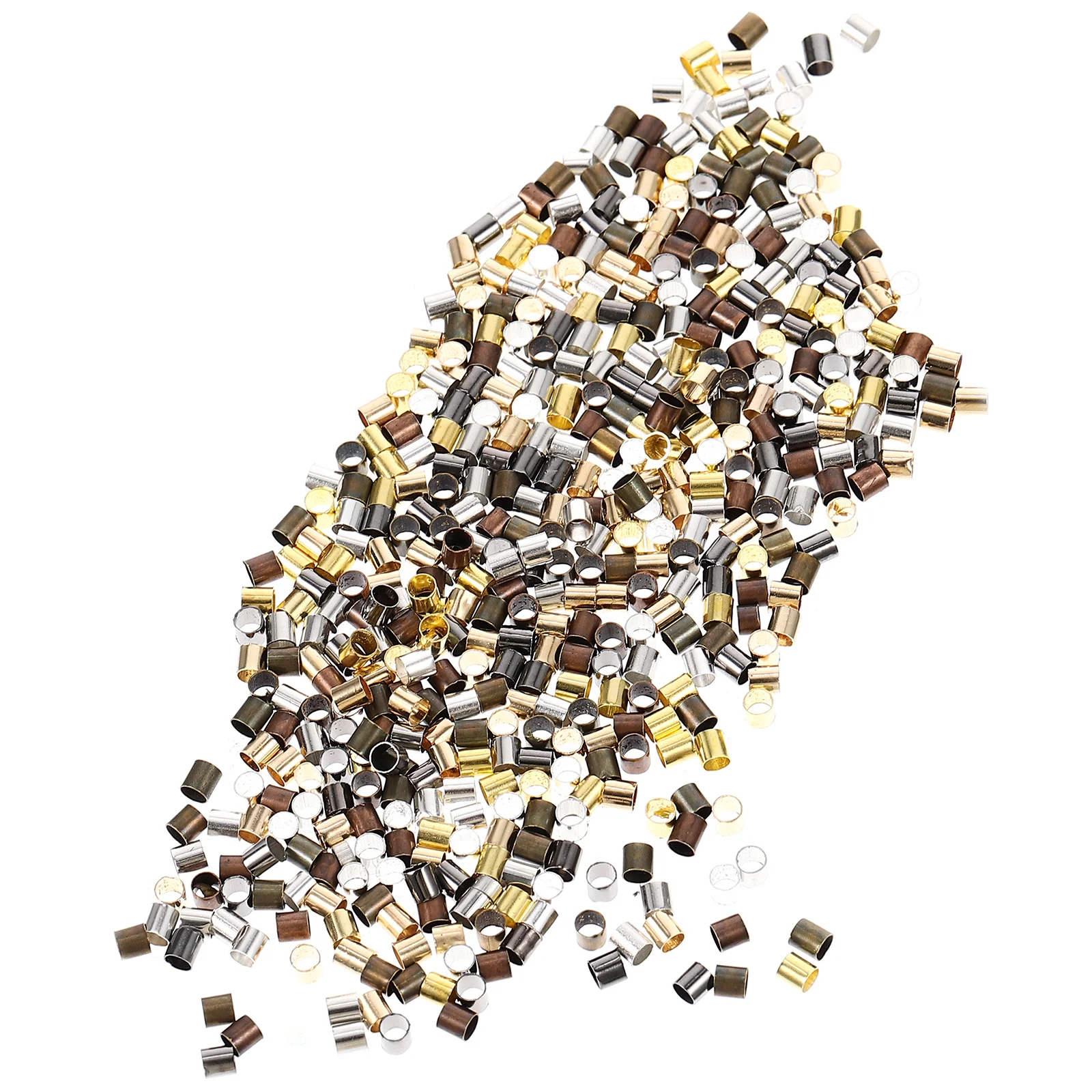 

3000Pcs Crimp Tube Beads Copper Jewelry Spacer Tubes for DIY Necklace Bracelet Making Supplies Crimping Beads for Jewelry Making