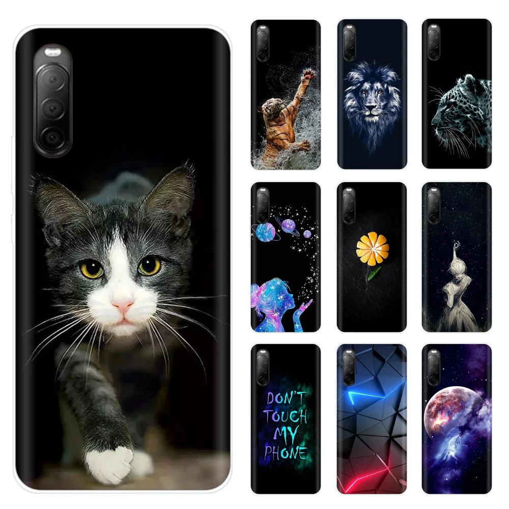 Phone Case For Sony Xperia 10 II Cases 10 iii Soft TPU Silicone Bumper Shockproof Back Cover For Sony Xperia 10 II III Case Capa
