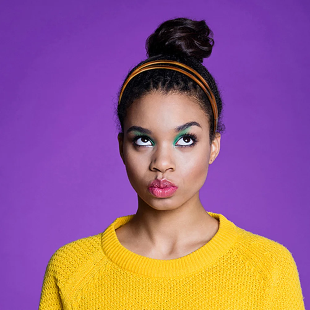 

2Pcs Women Headbands Teethed Non-Slip Stylish Design for Exercise Spa Face Wash Homecoming Accessory Women Hairband