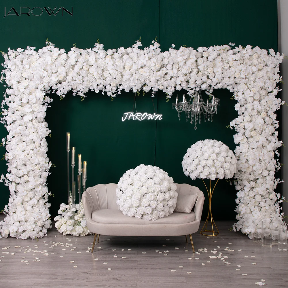 

Luxury White Series Rose Phalaenopsis Orchid Flower Arrangement for Event Party Backdrop Decoration Wedding Table Centrepieces