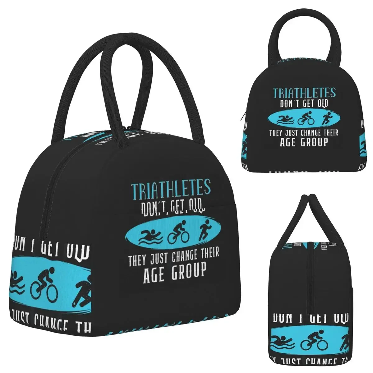 Triathlon Swimming Cycling Running Insulated Lunch Bag for Kids School Cooler ThermalTote Portable Lunch Boxes Container
