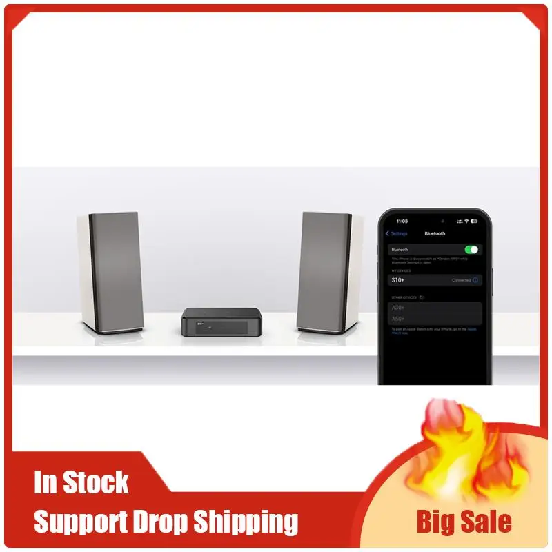 Top Deals S10 + Draadloze Muziek Streamer 3.5Mm Jack Aux Bluetooth Audio-ontvanger Voor PC Audio Jack Adapter AUX draadloze