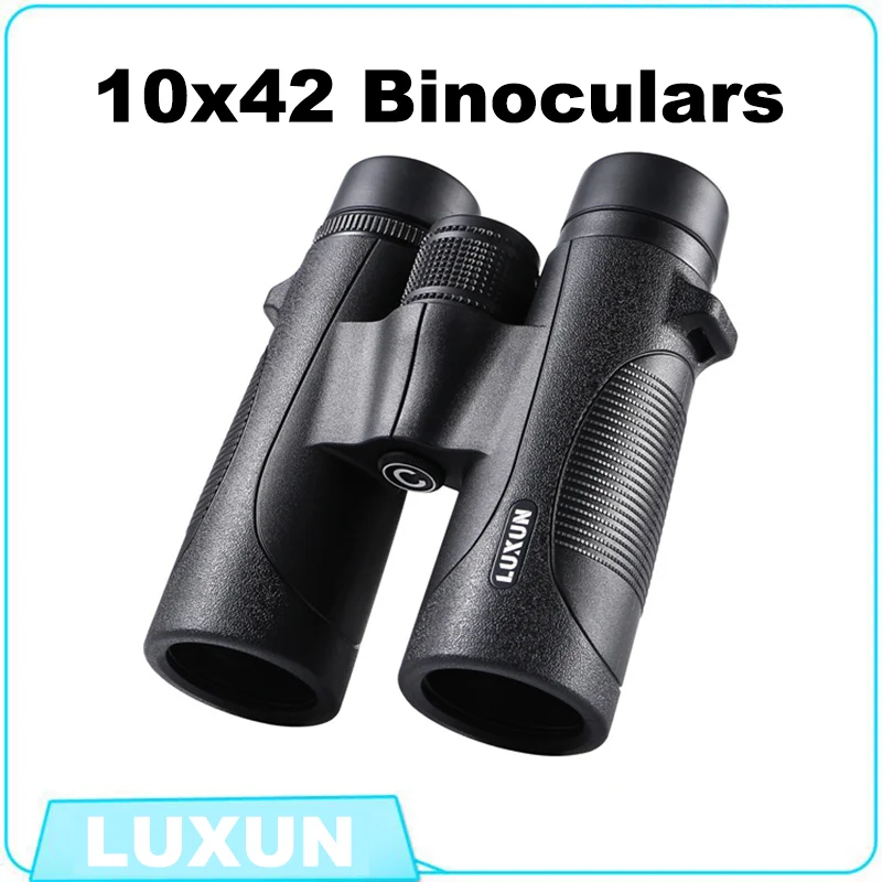 LUXUN 10X42 Binoculars Large Eyepiece Nitrogen-filled Waterproof FMC Green Film Low-light Visible Binoculars Outdoor Essentials