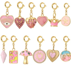 Cute Love Hearts Starfish Snap Hook Golden Turtle Flower keychain DIY Earring Necklace Bracelet Charms for Jewelry  Making  2025