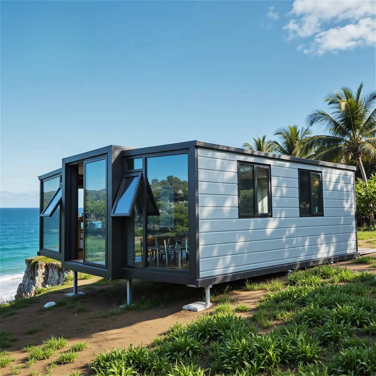 Remote Folding Steel Mobile Container House Tiny Home Modular Foldable Prefab Casa De Container House Fast Assemble for Sale