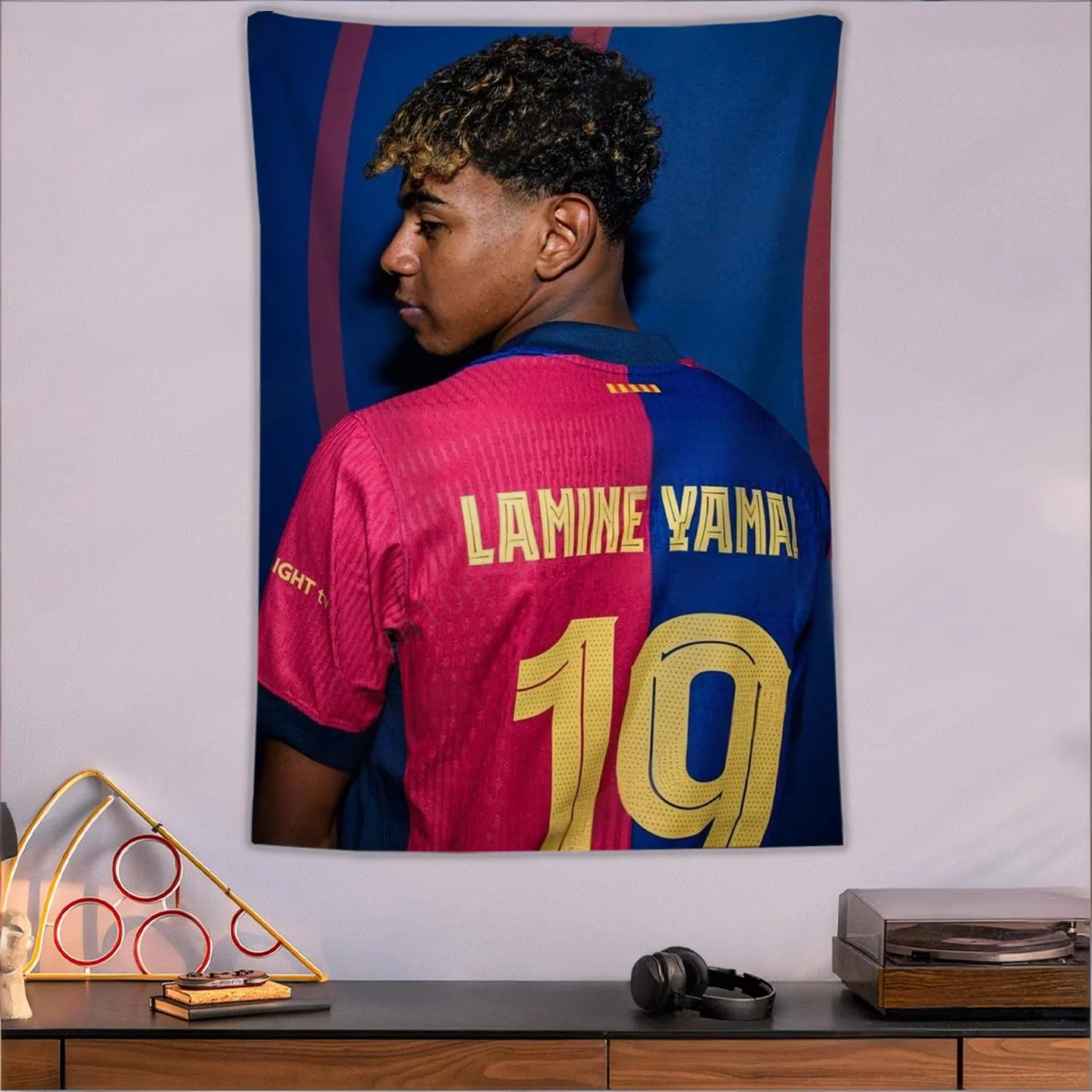 Yamal Tapestry Spanish Men S Football Poster Bedroom Decorative Aesthetic Tapestry Barcelona Flag Wallpaper for Friends - view 4