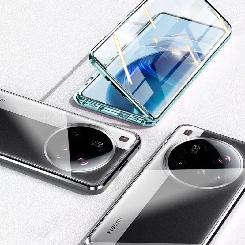 Cover For Xiaomi 15 Ultra 14 Pro Phone Tempered Glass Case For Mi 14 Ultra 13 12S 15 360° Double Sided Film Magnetic Flip Cover