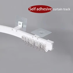 Non Punching Self-adhesive Curtain Track Flexible Bendable Wall Or Ceiling Installation Window Room Divider RV Curtain Track