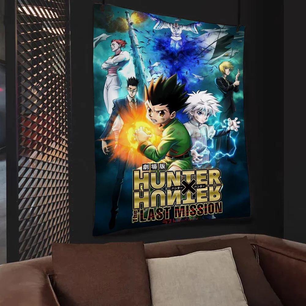 Anime H-HUNTER X H-HUNTER Gon Zoldyck Hisoka Hanging Bohemian Tapestry Hanging Tarot Hippie Wall Rugs Dorm Japanese Tapestry