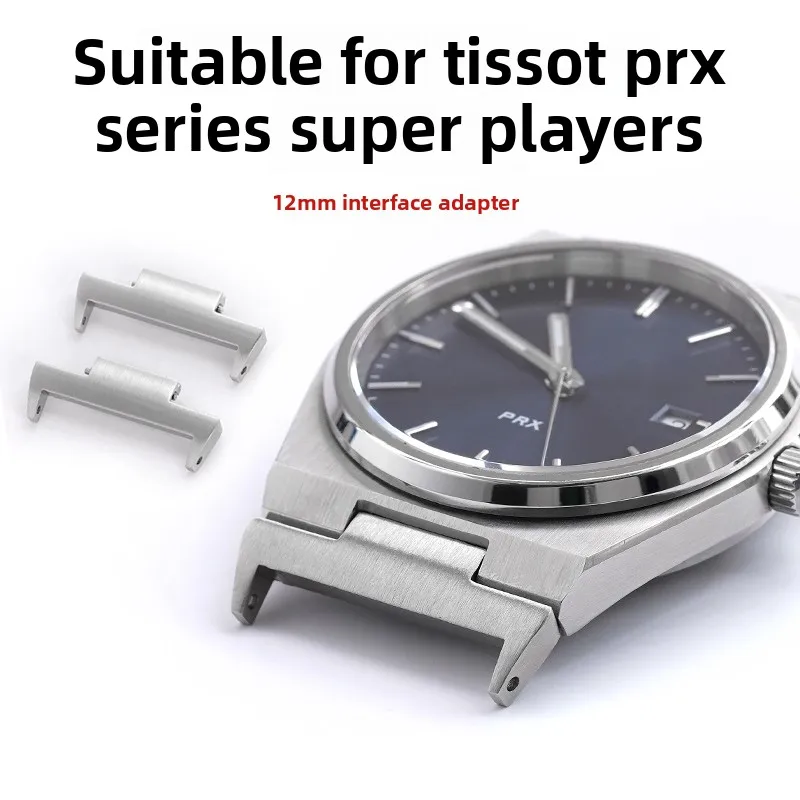 

Stainless Steel 22mm Strap Connectors 12mm for Tissot PRX T137.407/410 40mm Watch Nylon silicone leather Quick Release Adapters