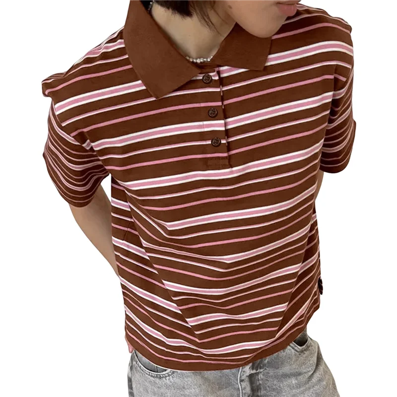 สตรีแขนสั้นเสื้อลําลองธุรกิจฤดูร้อน V คอเสื้อทํางาน 2025 ติดตั้ง Basic Collared เสื้อ