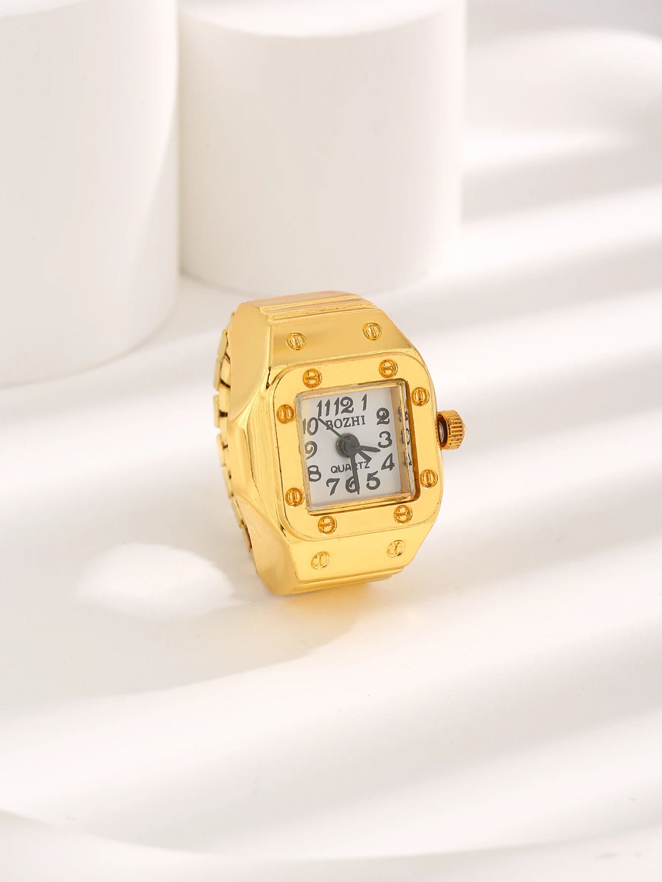 Mini Vintage Finger Ring Watch Round Creative Quartz Watches Fashion Couple Watches Accessories