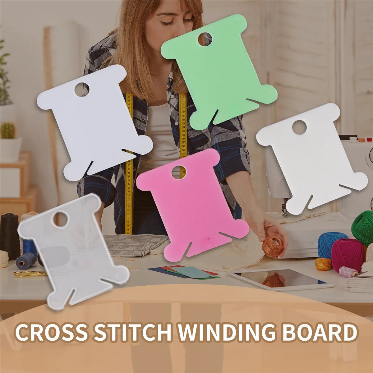 152Pcs Accessories Including Embroidery Thread Bobbins Organizer Box and Floss Number Sticker