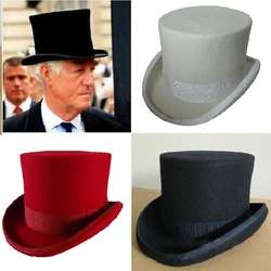 1 pc Man Woman Ushanka Wool Magic Hat Solic color Felt Fedora caps Stage Performance Equestrian Style wools Gentleman Top Hat