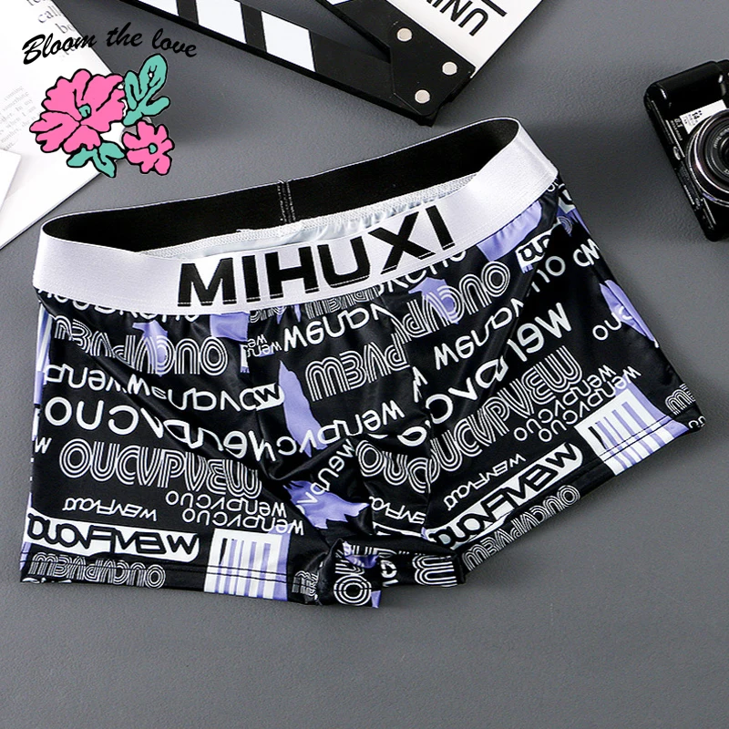 [Bloom the love] Brand Letter New Hot Men Underwear Boxer Homme Mens Boxer mutandine uomo Cuecas Masculina Boxer horts taglia M-3XL