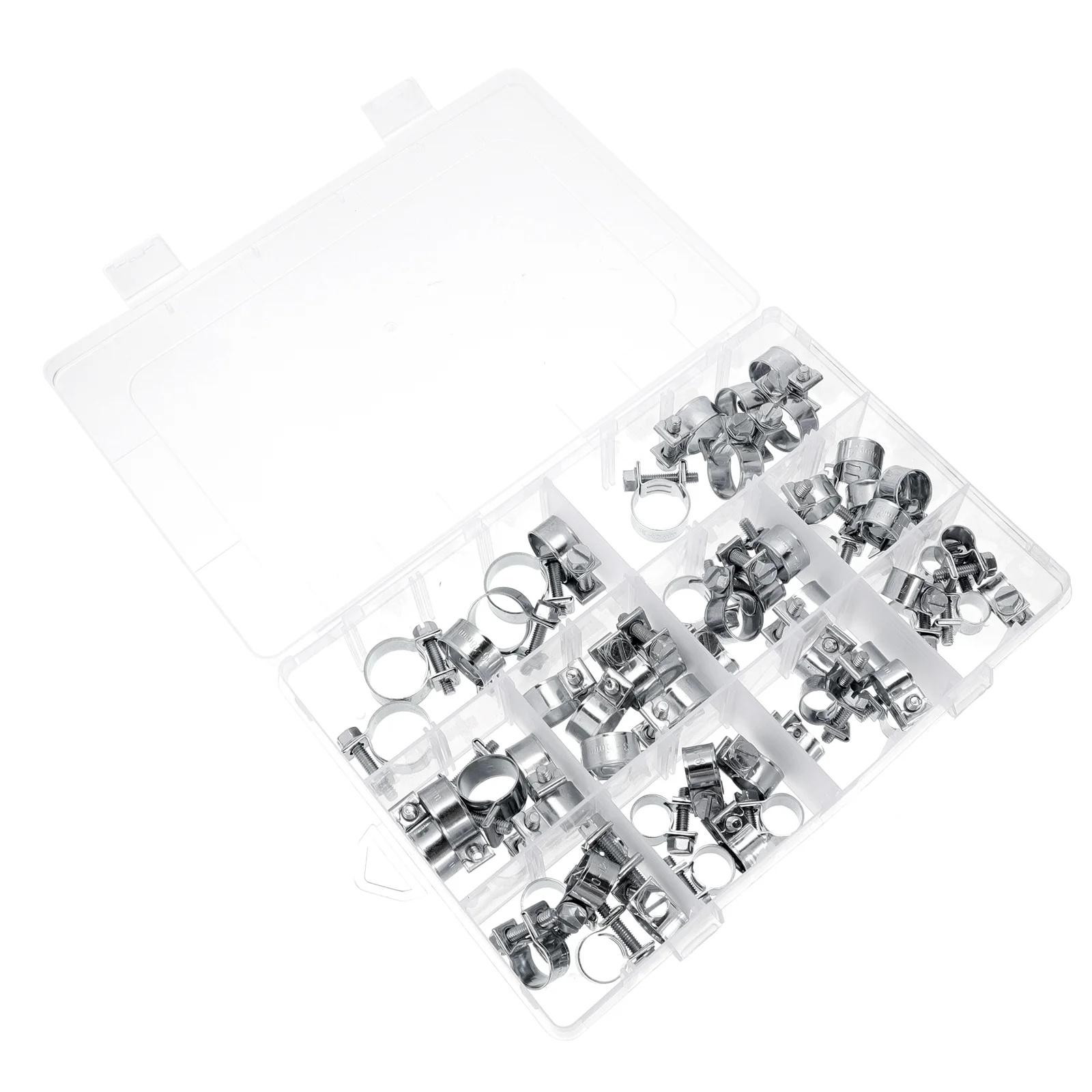 

60 pcs Metal Hose Clamps Galvanized Heavy Duty Anti Rust Gas Pipe Clips For Home Automotive Industrial Use