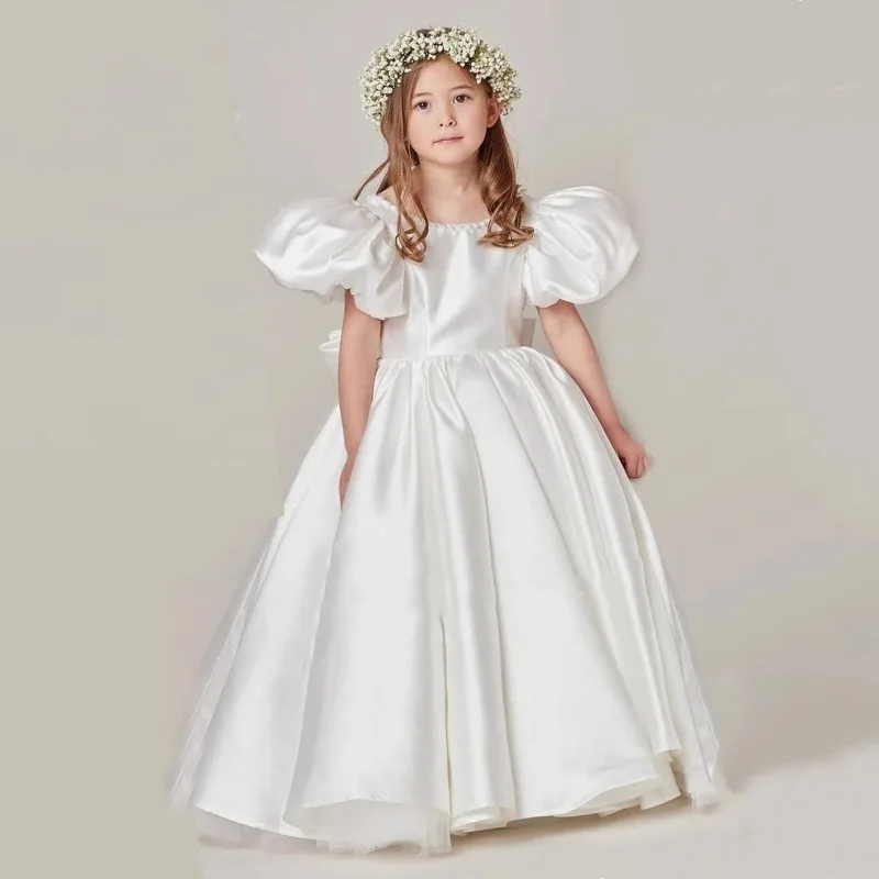 

Girls Princess Wedding Flower Girl Dress Birthday Party Pageant Gown for Piano Performance Host Evening Reception Formal Wear