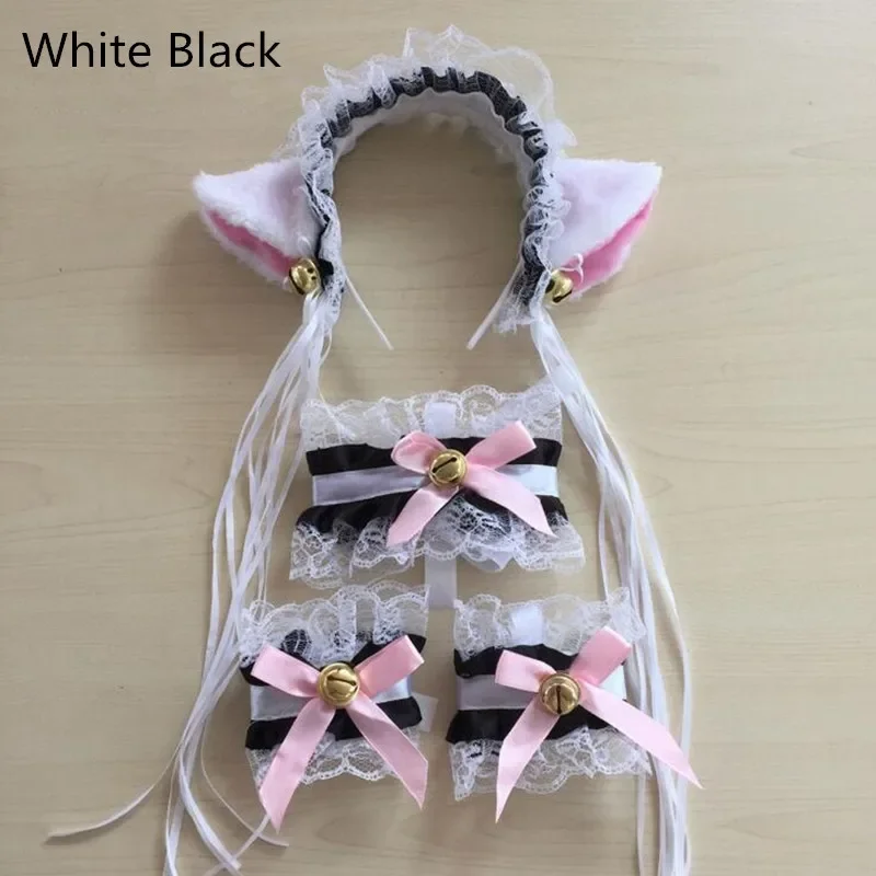 Plush Fox Cat Animal Ears Collars Wristbands Headband Halloween Christmas Festival Theme Party Favors Animal Cosplay Costume