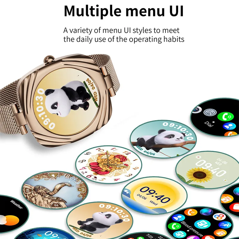 LEFYR AW5 Smart Watch Women Smartwatch for Android IOS Fitness Bluetooth Call AI Voice Connected Korean Support Blood Pressure