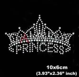 10pcs/lot (10*6cm)New Princess Crown Design Rhinestone Motif Hotfix Rhinestone for Garment Iron on Heat Transfer DIY(JA-1054)