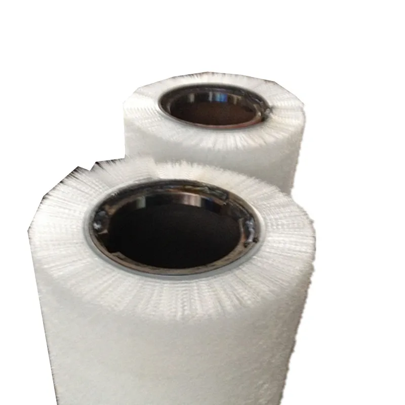 best seller Soft White Nylon PA66 Bristle  White Brush Roller Spiral Brush for Polishing Machine