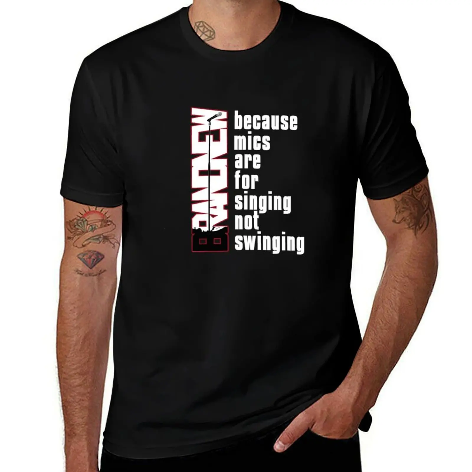 Mics Are For Singing Not Swinging T-Shirt T-Shirt summer 2025 graphic tee shirt oversized t shirt vintage mens clothes