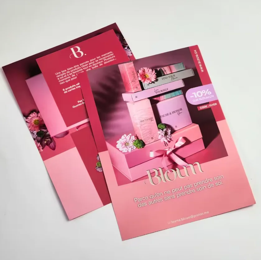 100/200pcs Customized A5 A6 flyers, 157gms paper posters, color advertising flyers, double-sided printing services