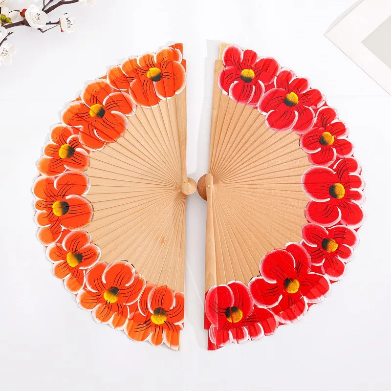 

Portable Wooden Folding Fan Handheld for Dancing Wedding Party Gift Home Decoration and Stage Performance Use
