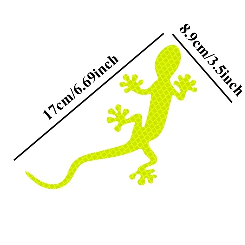 Lizard Reflective Decal Waterproof Vinyl Sticker Car Body Scratch Cover Night Safety Warning Decor
