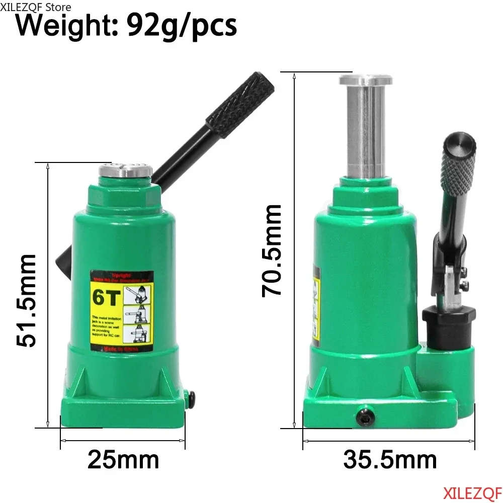 XILEZQF 6T Metal Adjustable Jack Stand for 1/10 RC Crawler, Fits TRX4 TRX6 Axial SCX10 Wraith VS4-10 etc.