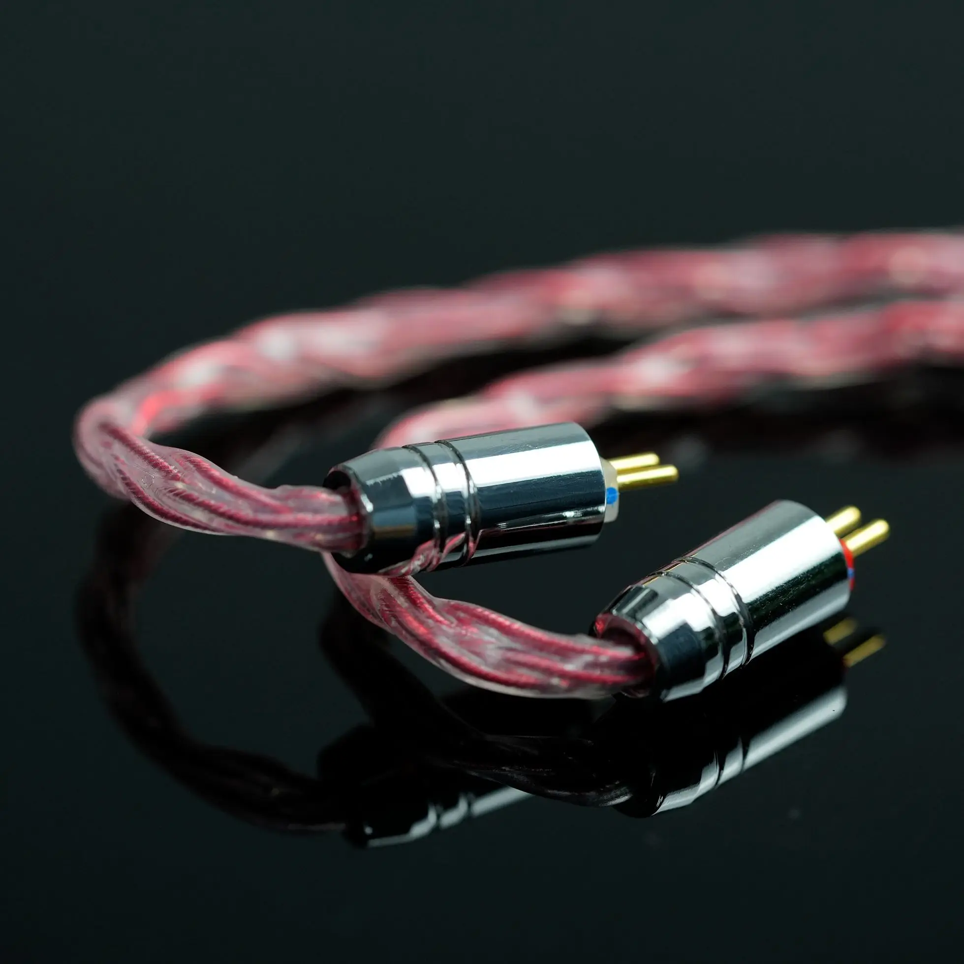Xinhs 8core 5n occ versilbert rot kabel kopfhörer upgrade kabel versenkt 2pin qdc mmcx geeignet für tri starsea moondop – Detail 3