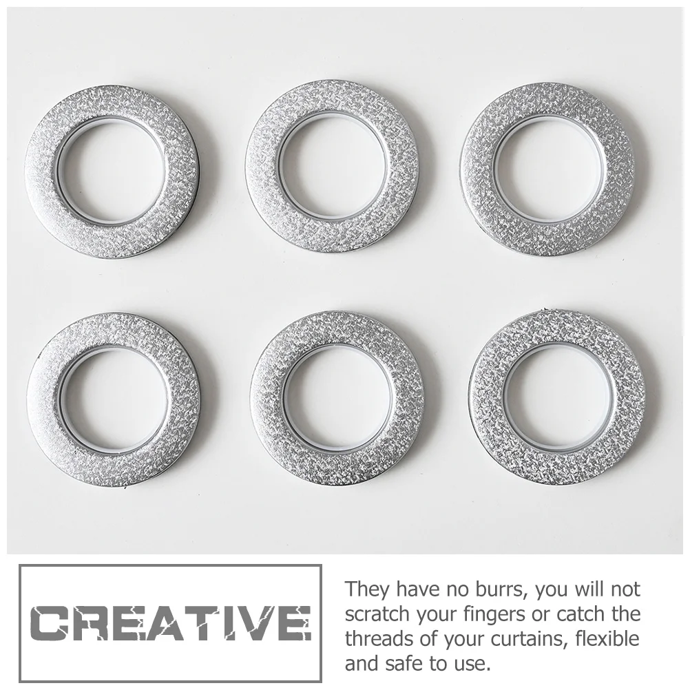 4 قطع من حلقات الستائر البلاستيكية الفاخرة، آمنة وسميكة ومتينة للستائر الثقيلة وخفيفة الوزن #4