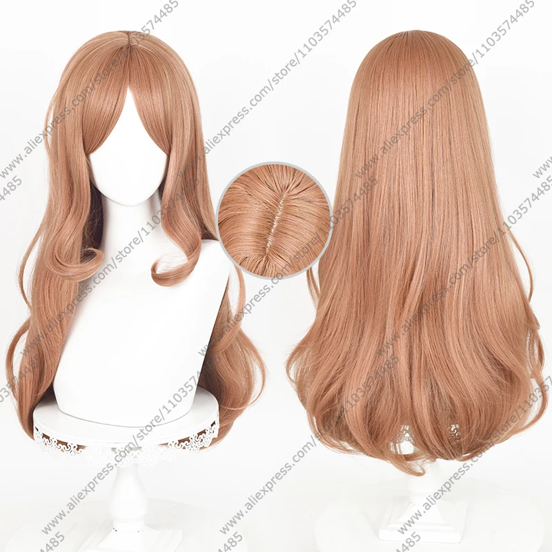 

Anime Nagasaki Soyo Cosplay Wig 67cm Long Orange Brown Wigs Heat Resistant Synthetic Hair