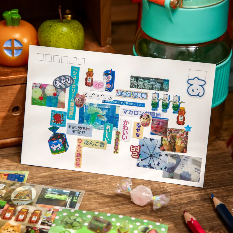 30 ورقة شووا الخيال سلسلة Kawaii فلاش يموت قطع كتاب ملصقات DIY بها بنفسك غير المرغوب فيه مجلة مذكرات سكرابوكينغ المواد القرطاسية ملصقات #6