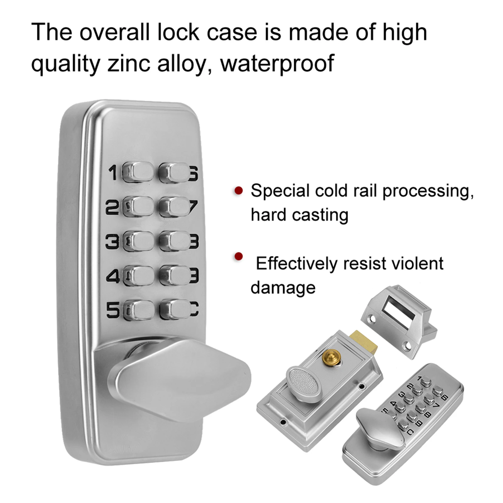 2 ‑ 4 Digits MiNi Mechanical  Lock Cabinet Indoor Outdoor Door Password Security Coded Lock Mechanical  Lock  Lock