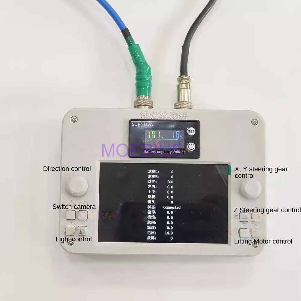 Wire-Controlled Image Transmission Robot Kit, Ahd Hd Dual Camera, Motherboard, Pipeline, Wired Transmission Remote Control Car
