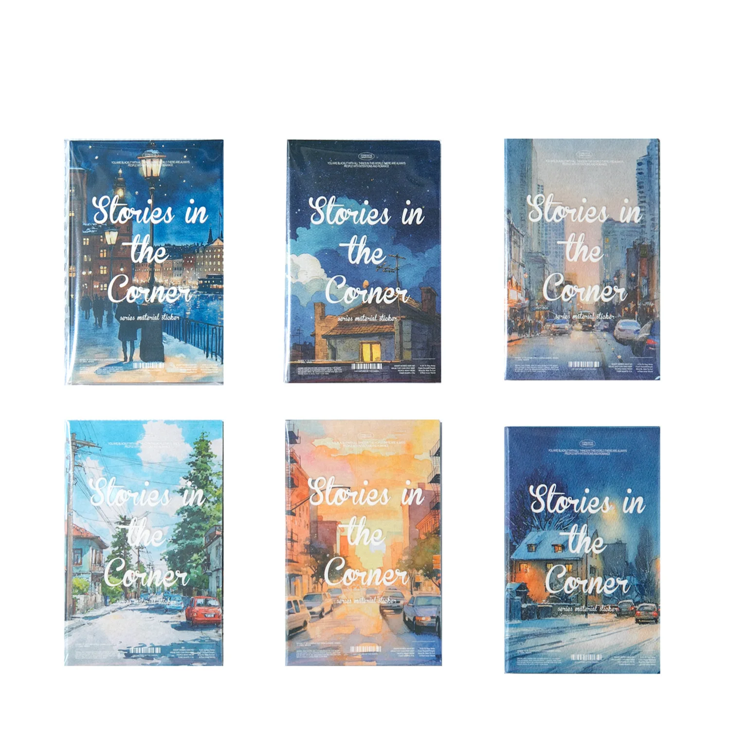 24sets/1lot Kawaii Scrapbook Sticker Stories in the Corner Journaling Scrapbooking Supplies Planner Decorative Stationery