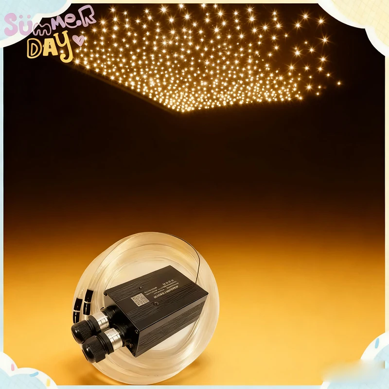 

Optic Lighting Smart APP Twinkle Fiber engine RF Voice control Optic Cable Starry Effect Ceiling Double Heads Lights lamp Key