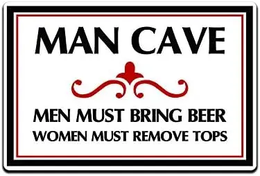 JP's Parcels Tin Signs Man Cave Decor | Lightweight Aluminum Bar Garage Basement Sign | Metal Sign 12 x 8 in. | Man Cave Me sign