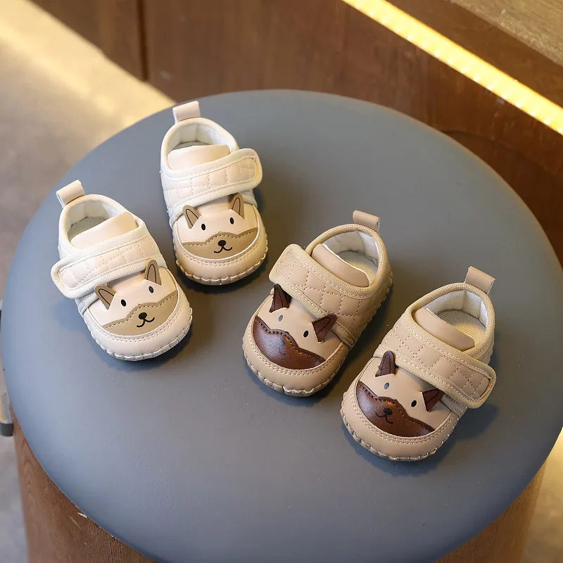 

Kids Flat Shoes Cute Puppy Boys Girls Walking Shoes Hook&loop Soft Sole 2025 New Fashion Baby Casual Shoes Non-slip Versatile