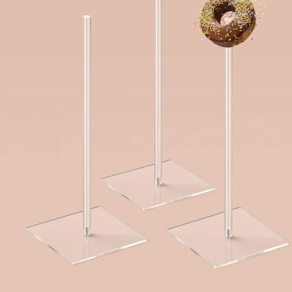 Donut Display Stand Easy Clean Donut Rack Acrylic Donut Stand Tower with Anti-slip Feet for Quick Assembly Easy Doughnut for 1/4