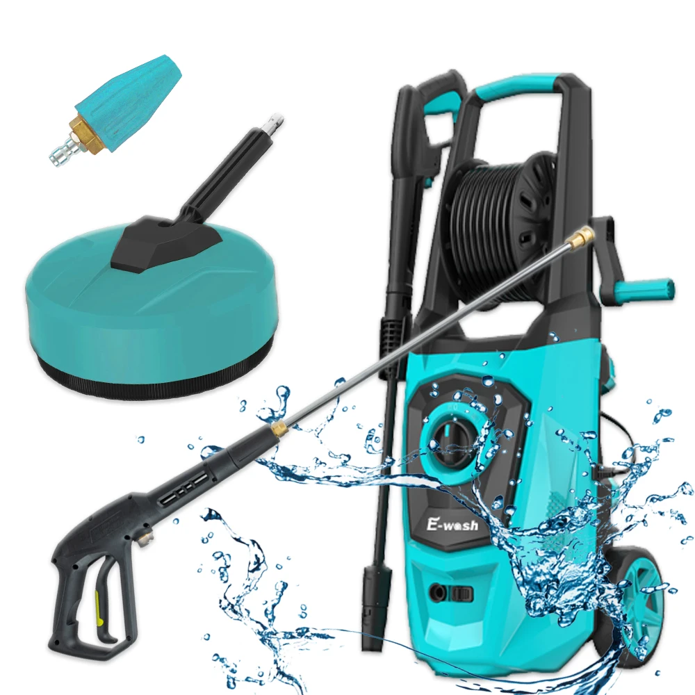 For Wholesale High Pressure Car Washer 1800W With Hose Reel Detergent Tank Stock Machine  Retail