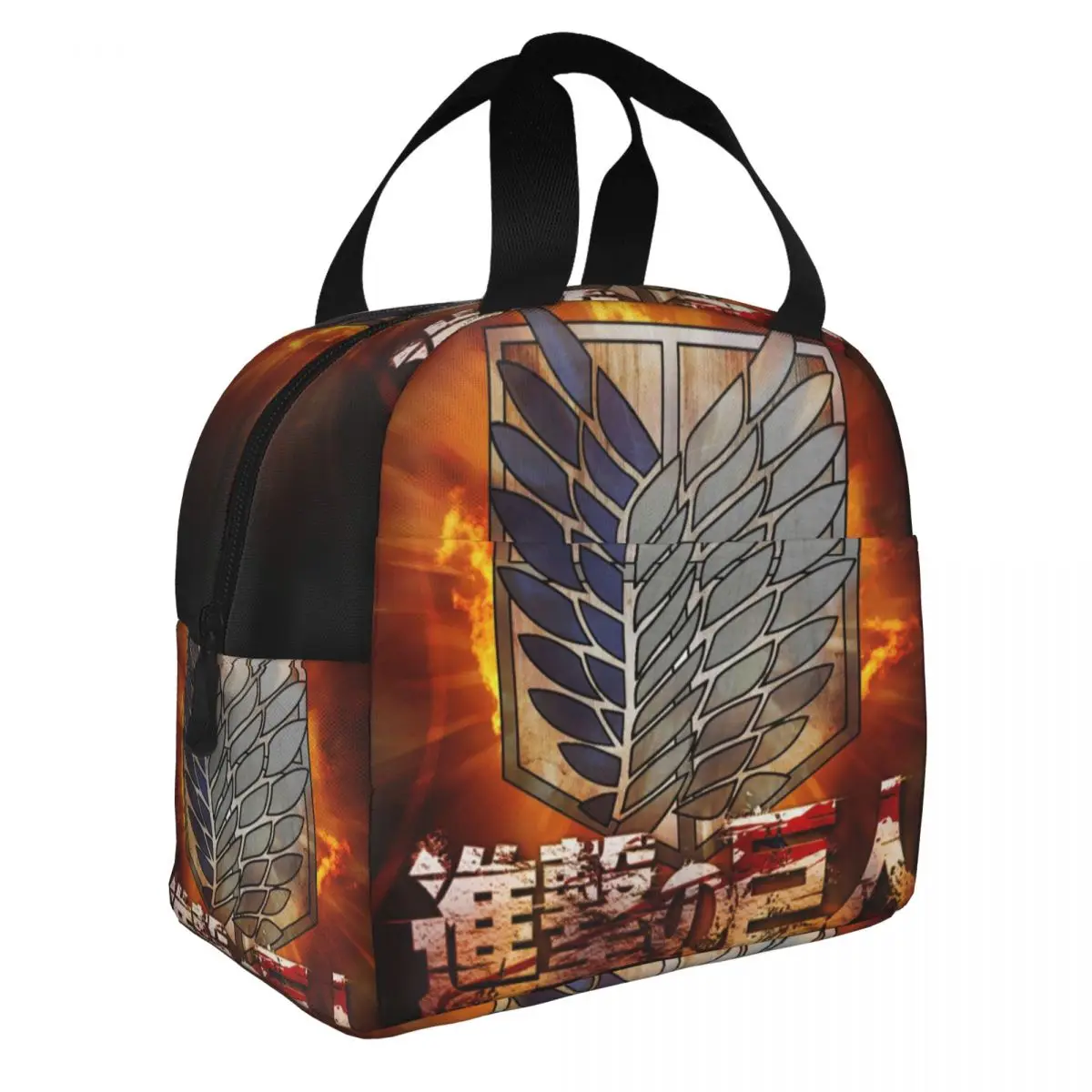 

Attack On Titan Lunch Bento Bags Portable Aluminum Foil thickened Thermal Cloth Lunch Bag for Women Men Boy