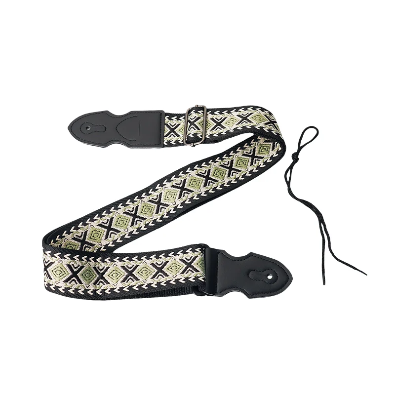 アコースティックエレキギターショルダーストラップピッククリップ付き木製ベースギターストラッププリント英国デザイン快適なベルトギターアクセス