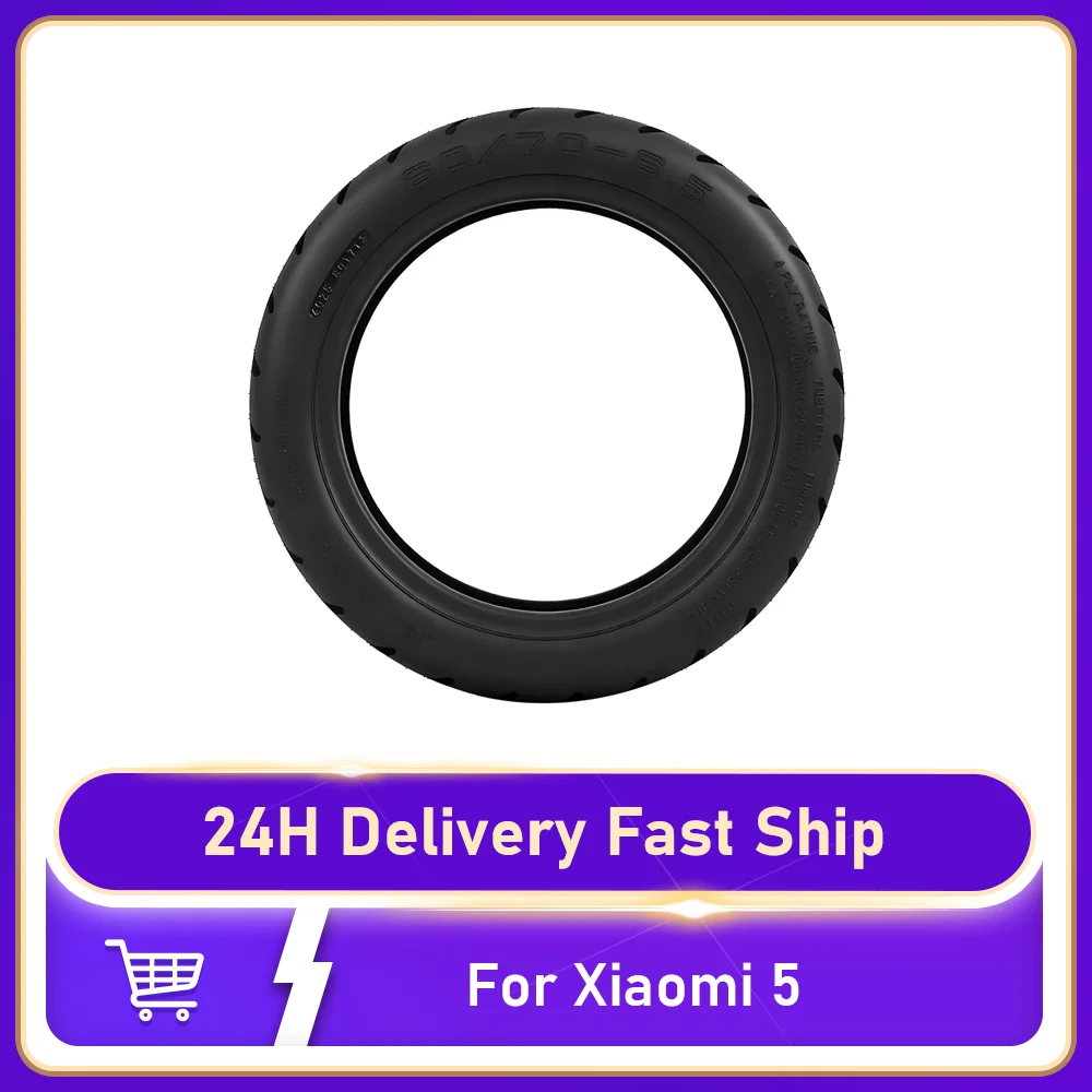 

60 70-6.5 Tyre Wheel Replacement Parts for Xiaomi 5 Electric Scooter 10 Inch Wear-Resistant Explosion-Proof Rubber Tyre Parts