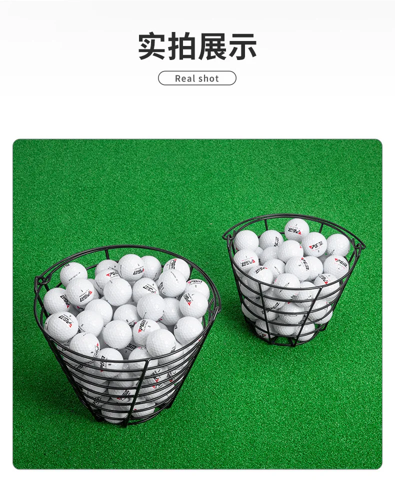 Metal Golf Range Basket, Golf Ball, Tennis Balls Collection, Carrying Buckets, Golf Frame Balls Storage Container with Carry Han