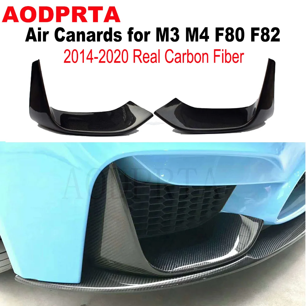 

MP Style Real Carbon Fiber Front Splitter Air Canards for BMW M3 M4 F80 F82 F83 2014-2020