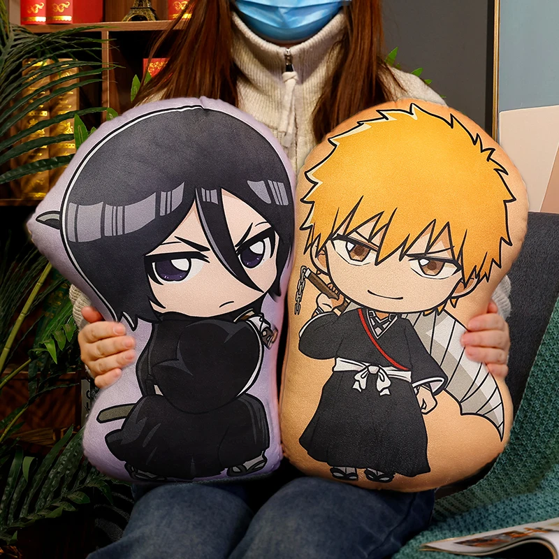 Lovely BLEACH Plush Stuffed Toy Anime figure pillow Kurosaki Ichigo Kuchiki Byakuya Rukia Hitsugaya Toushirou Plushies Kid Gift